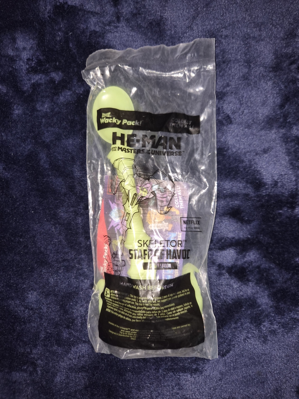 Mc Donald's He-Man Skeletor Staff of Havoc Toy - Neon Green